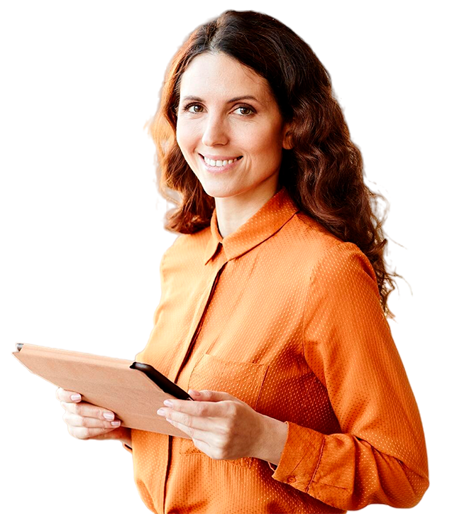 Persona con tablet con sistema de inData